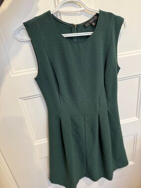 Dynamite Dark Green Sleeveless A-Line Mini Dress
